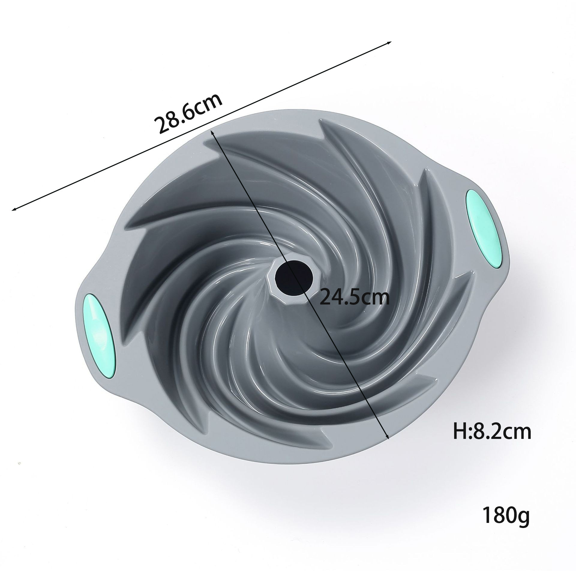 Two-tone Large Size Fluted Silicone Cake Pan