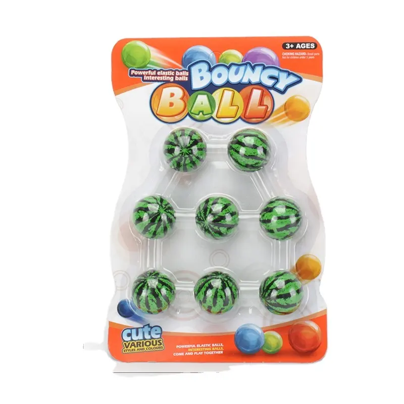 Bemay jouet 45mm balle rebondissante fabricant personnalisé toutes sortes de conception imprimé balle rebondissante en caoutchouc dans le jouet promotionnel