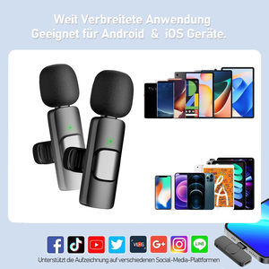 Mini Mic Pro không dây Lavalier Microphone draadloze microfoons Lavalier microfoon draadloos Lavalier không dây Para - Product Image 4