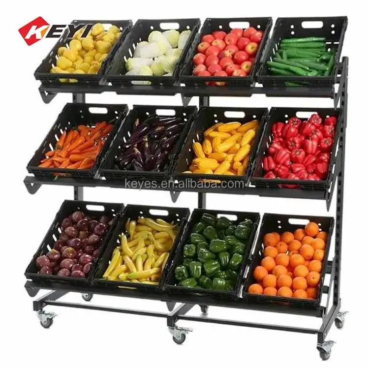 Индивидуальный дизайн, полки для супермаркетов, металлическая полка для фруктов, демонстрационная стойка для фруктов, овощей, демонстрационная стойка