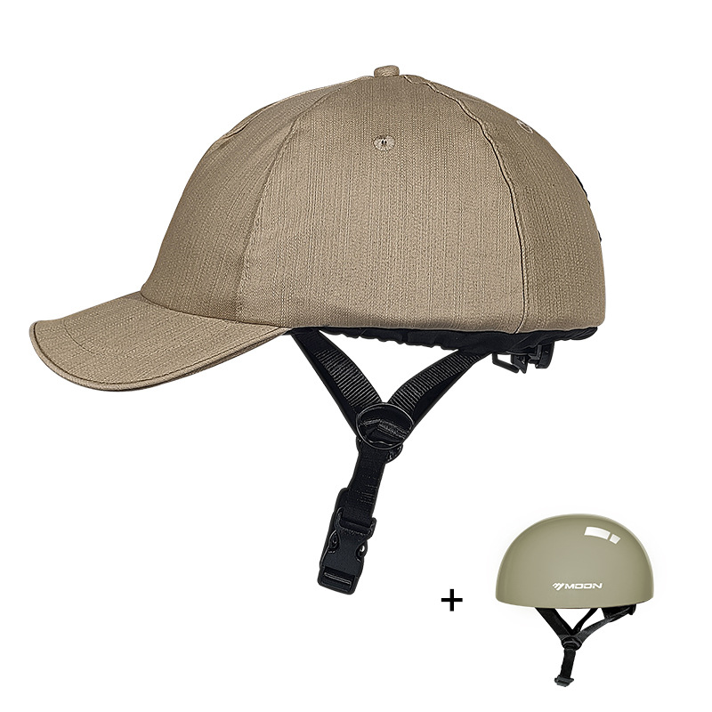 Casque de ski casquette de baseball kaki