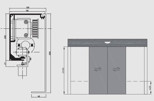 MBSAFE Factory Entrance <strong>Automation</strong> 150kg 250kg Automatic Sliding Door <strong>System</strong> With Motor and <strong>Controller</strong> - Product Image 6
