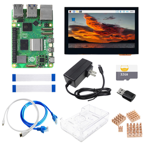 Raspberry Pi 5 Kit di scheda di sviluppo con Display a 5 schermi di alimentazione custodia trasparente e cavo PCIe - Product Image 1