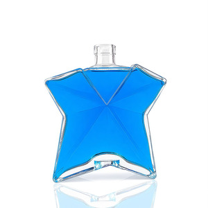 Tùy Chỉnh Rõ Ràng Ngôi Sao Năm Cánh Hình Dạng Độc Đáo 700Ml Rượu Tinh Thần Chai Cho <span class=keywords><strong>Vodka</strong></span> Whisky Tequila Gin Rum Với Nút Nắp - Product Image 3