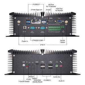 EGLOBAL Hot Selling <strong>Desktop</strong> Industrial <strong>Computer</strong> With In-tel Core I7-8550U Win 10/Linux Mini PC Without Cooling Fan - Product Image 5