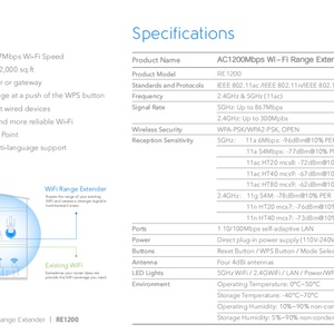 Wifi Repeater 1200M D-LINK 2.4 & 5G Wifi BL-RE1200 4 Ăng Ten Tp-Liên Kết Phát Triển Tín Hiệu Booster Khuếch Đại - Product Image 2