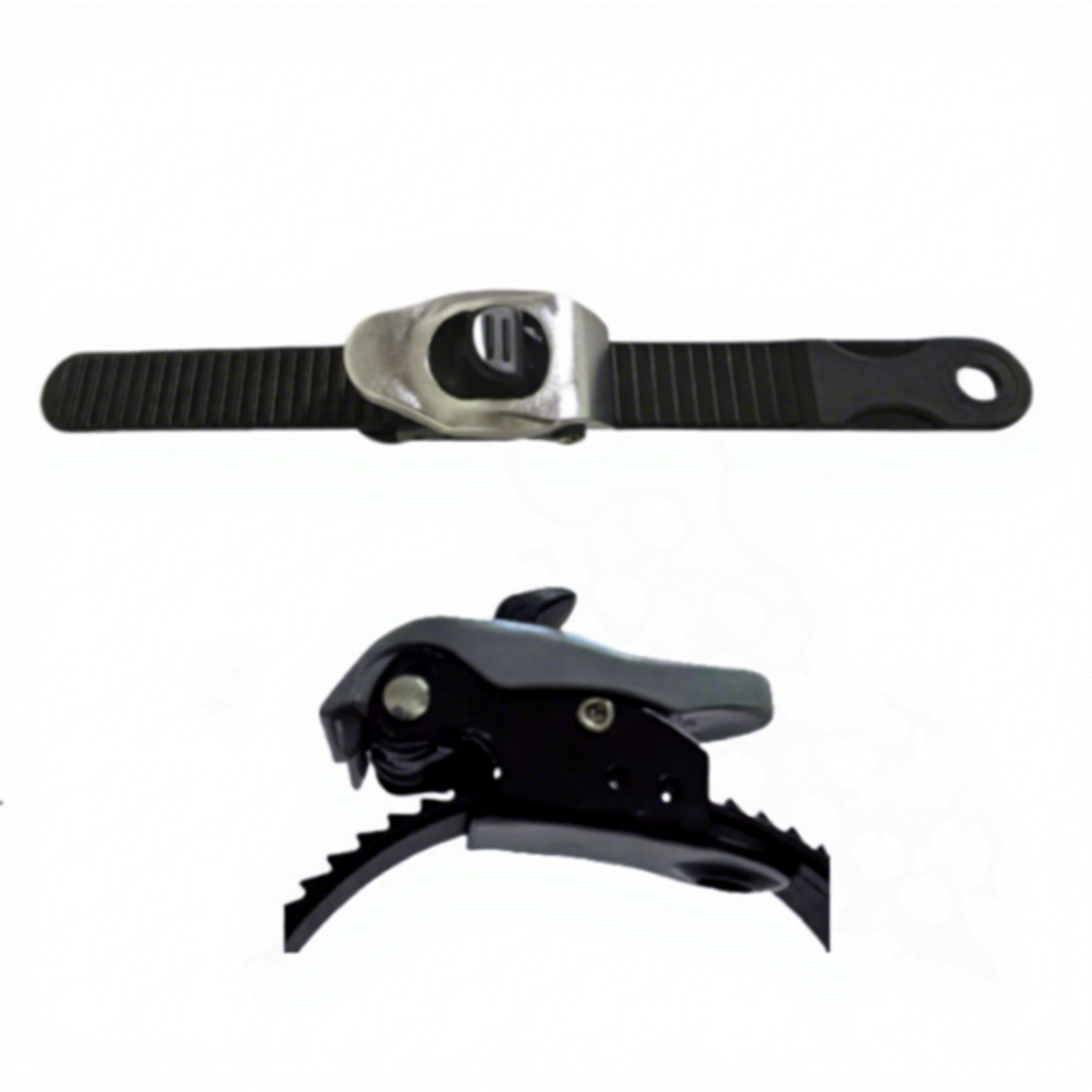 black Flat bottomed without hooks+strap length 235mm-1Set