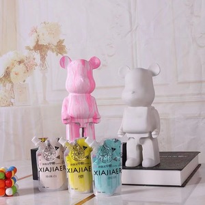 Factory Wholesale Diy Resin Craft White <strong>Bear</strong> Figurine 28cm 50cm 80cm Size <strong>Bear</strong> Sculpture Fluid <strong>Bear</strong> Bearbrick Blank - Product Image 2