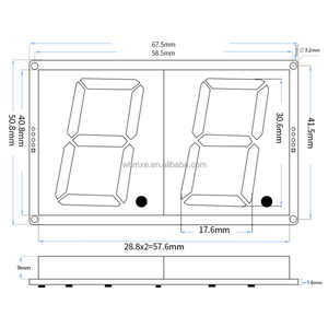 Modulo 595 Display statico da 74 hc595 a 2 cifre segmento a LED a tubo digitale a 122 LED di colore rosso a 1.2 pollici