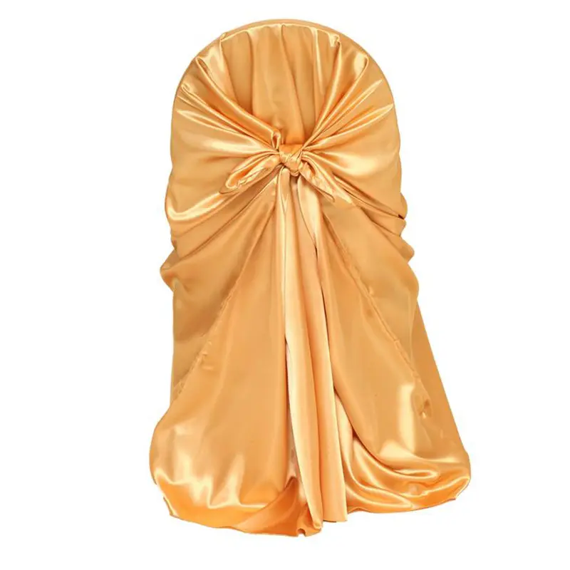 Hot sale Direct Factory price solid color satin universal wedding chair cover for Banquet Party Dinner Hotel Wedding DecorationsPopular