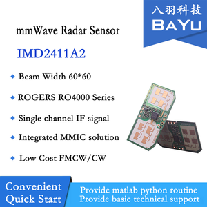 Módulo de sensor de radar de microondas de componente electrónico de 24GHz de bajo costo para aplicaciones de seguridad de abridor de puertas y detección de proximidad - Product Image 2