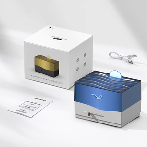 Umidificatore ad ultrasuoni per purificare l'aria al tramonto dopo il bagliore di aromaterapia Timer colorato per oscuramento della lampada a LED diffusore di aromi - Product Image 6