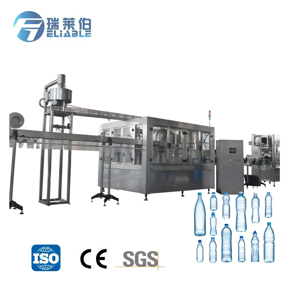 Máquina automática de llenado de agua Mineral pura 3 en 1, planta de embotellado, línea de producción, proyecto llave en mano