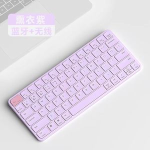Interfaz USB Nuevo teclado inalámbrico de conexión 2,4G y BT para computadora portátil Apple Imac MacBook - Product Image 3