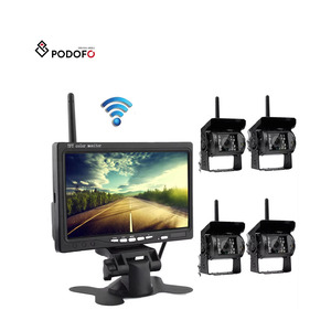 Podofo-4 cámaras de visión nocturna IR inalámbricas, impermeables, con Monitor de visión trasera de 7 "para RV, camión, autobús, sistema de asistencia de estacionamiento - Product Image 6