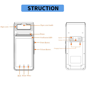Dispositivo POS Android de 5,5 pulgadas, dispositivo POS portátil con pantalla táctil, impresora térmica integrada, escáner de código de barras - Product Image 6