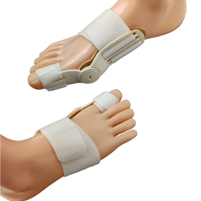 Attelle orthopédique à charnière pour soulagement de l'hallux Valgus, lisseur des orteils, séparateur pour Hallux Valgus, 2 pièces