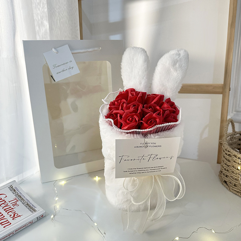 11 rabbit ears bright red-with light