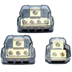 Divisor de distribución de energía a prueba de polvo de una entrada y tres salidas para sistema de audio de automóvil con fusibles de Unión portafusibles - Product Image 4