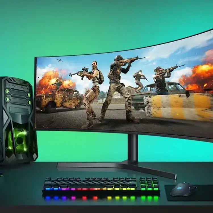 1 MS Reaktionszeit 34 Zoll LED 144 Hz 4 K mit Typ-C-Schnittstelle dünn gekrümmter Gaming-Monitor