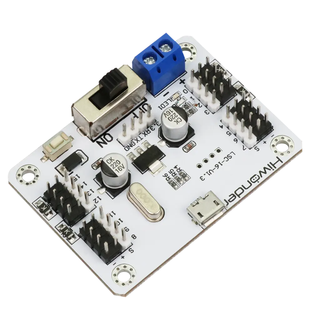 Hiwonder LSC-16 Servo controlador, 16 canales, componentes para robótico Kits de vapor educación Compatible con Arduino