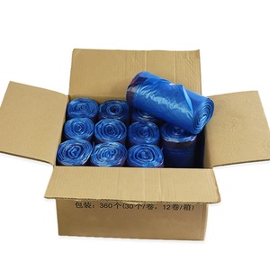 Paquete negro para el hogar, corbata, cubo de basura, saco de basura, bolsas de plástico con cordón, bolsa de basura en rollo con cuerda con cordón - Product Image 6