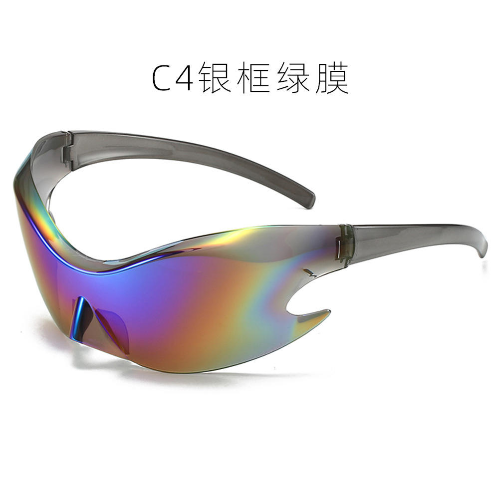 Silver frame green mercury