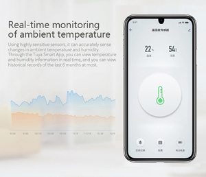 Sensor de temperatura y humedad inteligente, dispositivo de sistema de alarma, detector de temperatura inteligente para el hogar, seguridad - Product Image 6