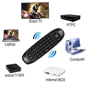 Mini teclado Air Mouse inalámbrico recargable C120 de 2,4 GHz Control remoto retroiluminado Universal para teclados de juegos de TV de ordenador