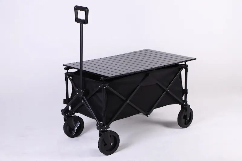 Wagon Utility Outdoor Camping Strand wagen mit universellen 7-Zoll-Tankrädern zusammen klappbar zusammen klappbar