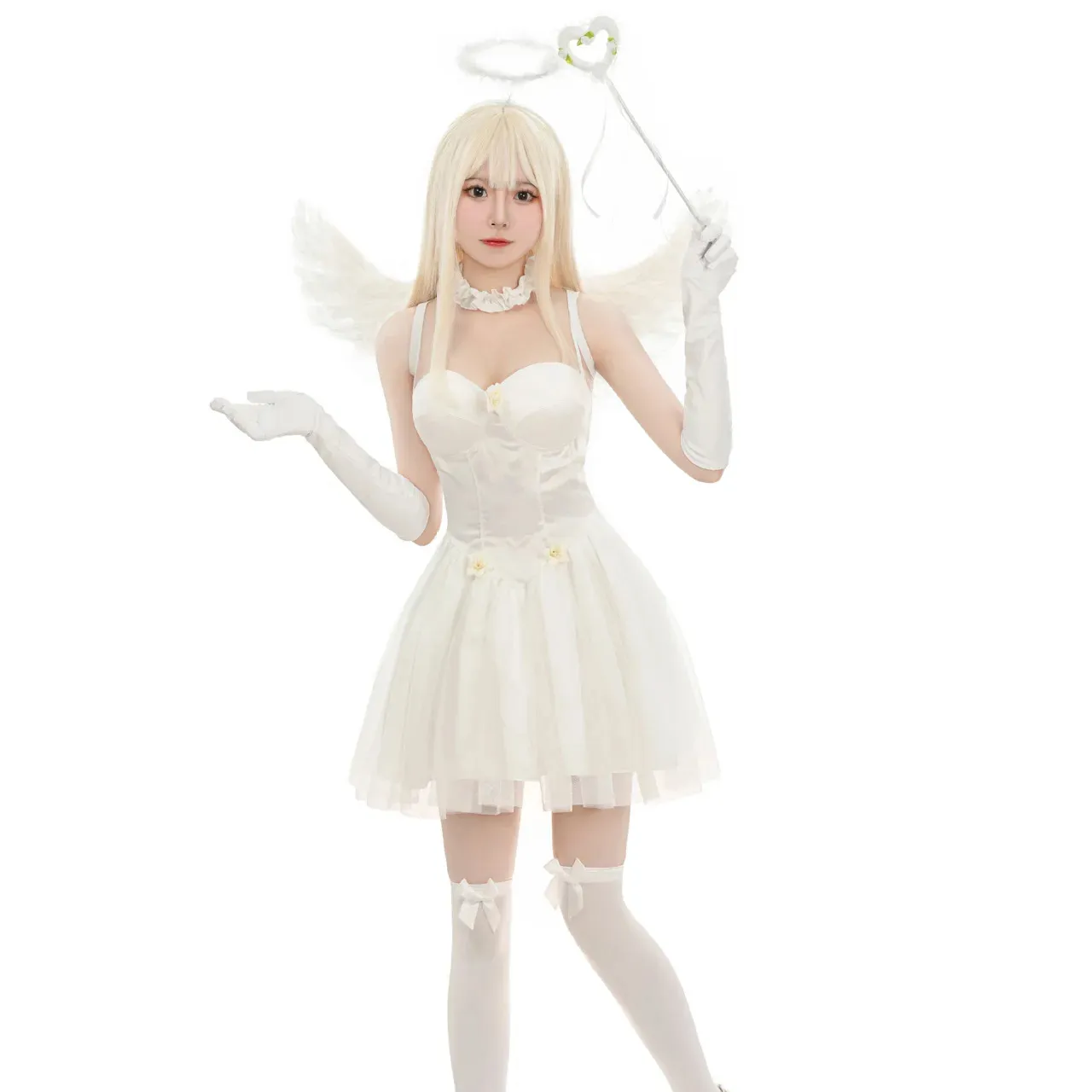 Costume da Zombie Sexy bianco per adulti, il Set per la festa nuziale fantasma di Halloween comprende abiti e tute da angelo uniforme Cosplay