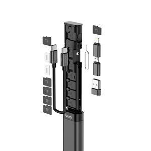 Evrensel BUDI çok fonksiyonlu akıllı adaptör kartı depolama veri kablo USB kutusu 15w kablosuz iPhone şarj cihazı Huawei taşınabilir - Product Image 1