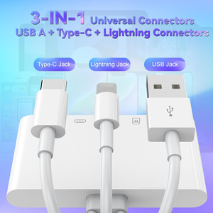 5合1多功能即插即用USB OTG适配器USB C和USB A SD适用于iPhone的多合一存储卡读卡器 - Product Image 3