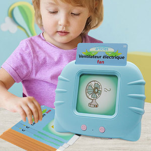 Cognición personalizada 2 en 1 Audible portátil francés e inglés bilingüe aprendizaje de idiomas máquina de educación tarjetas Flash edades 2-6 - Product Image 3