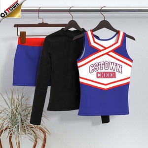 CSTOWN yeni tasarım amigo üniforma Set özel Logo gençlik amigo Sideline Cheer üniformaları - Product Image 3