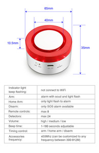 Tuya Smart APP <strong>Control</strong> WiFi Burglar <strong>Alarm</strong> with Sound and Light Flash WiFi Smart Siren Home <strong>Security</strong> <strong>Alarm</strong> System - Product Image 6