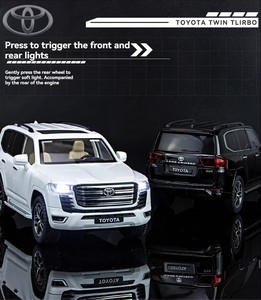 Diecast Model Car <strong>1</strong>:<strong>24</strong> LAND CRUISER LC300 with RC Key with Sound and Light Pullback Metal Model Car <strong>Toys</strong> Coche Modelo Del Metal - Product Image 2
