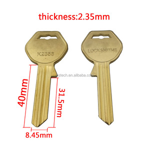 JS K2358イタリアのマルチスロットキーブランクとエッジミッシング盗難防止ドアの電子ロックキーブランク。 - Product Image 2
