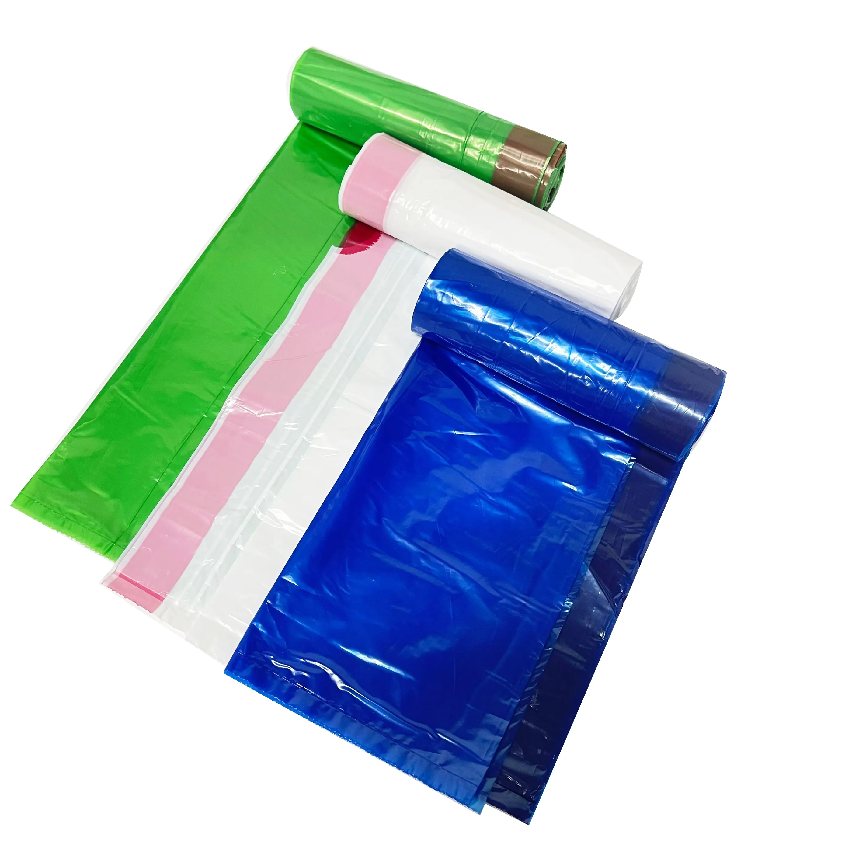 Barato OK compostable biodegradable Ecológico Cubo de basura Liner Bolsas con cordón enrolladas Bolsas de basura