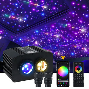 Iluminador de fibra óptica RGB + CCT, 2 zonas, función centelleante, DC12V, 16W, fuente de luz para conciertos, efectos especiales de estrellas, 2 zonas - Product Image 3