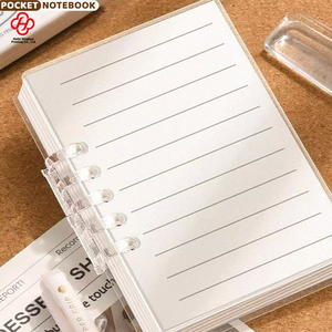 Cuaderno encuadernado en espiral de tamaño A7 con cubierta de papel de PU de bolsillo de índice recargable y de hojas sueltas duraderas - Product Image 6