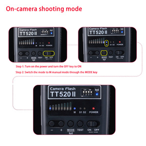 高兼容性内置闪光灯触发器Godox TT520II摄影相机闪光灯 - Product Image 6