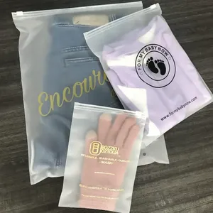 拉链锁定制印刷标志透明聚氯乙烯珠宝磨砂塑料袋带滑块拉链磨砂拉链塑料袋带您的标志 - Product Image 1
