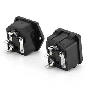 C14 High Quality Ac Power Male Inlet Connector Plug Power <strong>Socket</strong> 250V 15A With Fuse - Product Image 5
