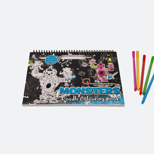 Taccuino su ordinazione del disegno del libro di scarabocchi di coloritura della carta da stampa della pittura magica dei bambini dei personaggi dei cartoni animati per i bambini - Product Image 3