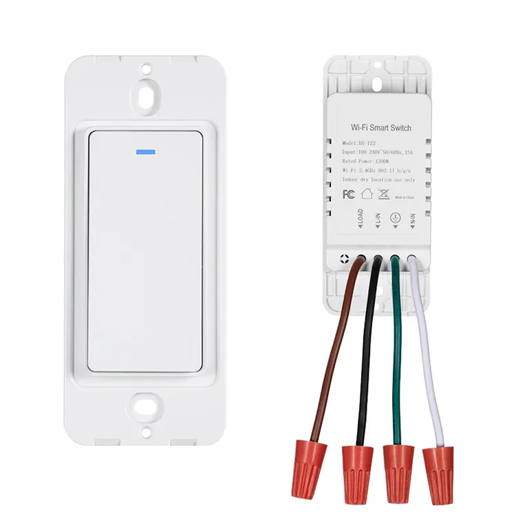 Prise de courant d'usine nouveau Design maison connectée 220v interrupteur intelligent Wifi télécommande sans fil Led lumière Tuya interrupteur mural et prise