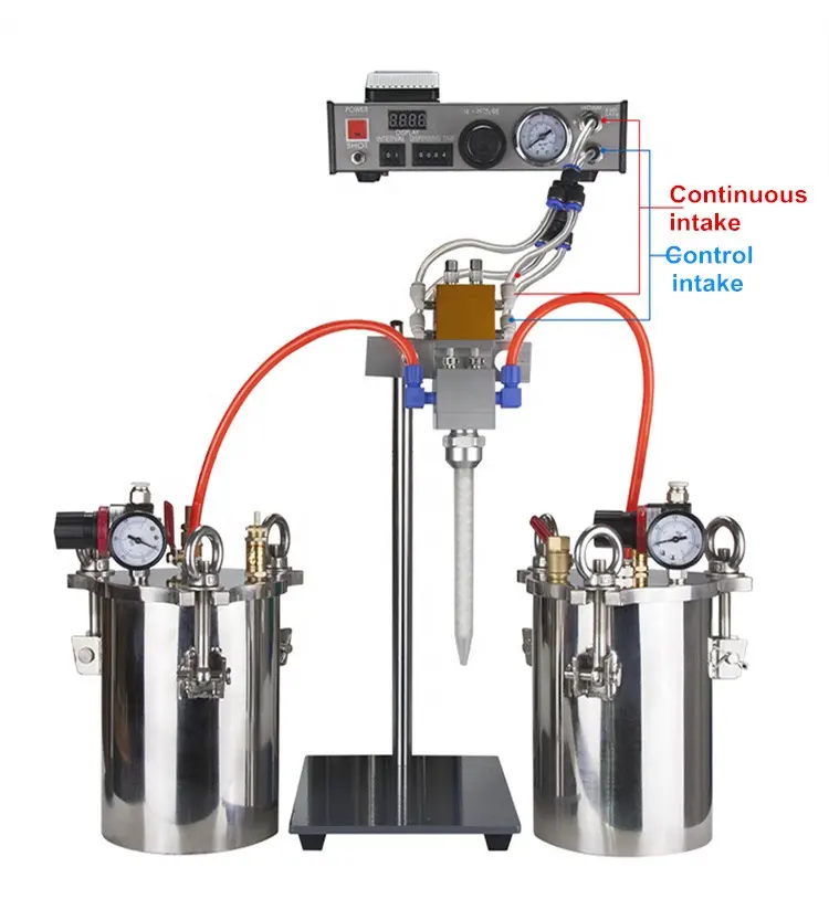 Двухкомпонентный автоматический дозатор клея AB для эпоксидной смолы/смолы и отвердителя, 1-100 л