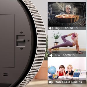 Круглый кухонный таймер большой светодиодный дисплей Поворотный магнитный Таймер для приготовления пищи черный цифровой аккумулятор визуальный магнетизм таймер - Product Image 6