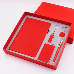 定制标志促销营销Usb哑光黑色不倒翁笔记本和钢笔礼品套装 - Product Image 4
