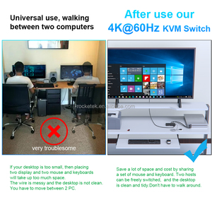 Dual <strong>Monitor</strong> 4K@60Hz <strong>2</strong> Port HDMI <strong>KVM</strong> Extended Display <strong>KVM</strong> <strong>Switch</strong> for PC Screens Keyboard Mouse Switcher - Product Image 6
